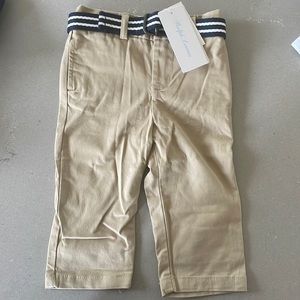 BNWT Ralph Lauren belted Khaki pants. Baby size 9M.